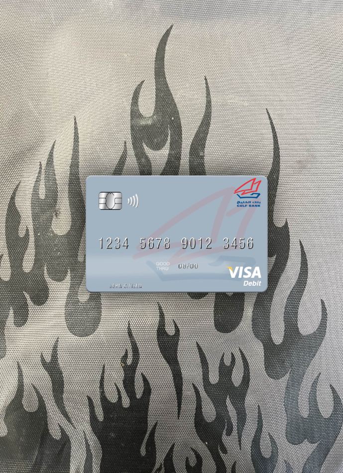 Download Syria Gulf Bank visa debit card photolook front Photoshop template